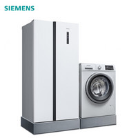 SIEMENS 西门子 冰洗套装502L超薄嵌入对开门冰箱+10kg智感洗KA50NE20TI+WM12P2602W