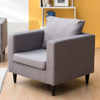 家逸布艺沙发 北欧客厅家具简易整装现代简约三人沙发套装组合小户型 单人沙发RF-SF066