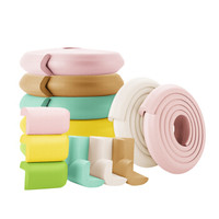 洁比世 4米装婴儿防撞条+8个装防撞角咖啡 宝宝安全防护条桌边保护条护角条送双面胶