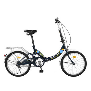 邦德·富士达 20寸单速折叠自行车男女单车正新轮胎铝合金车圈男女式成人学生代步通勤城市单车 绿黄色