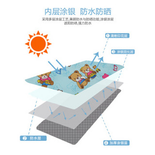 洗衣机罩 全自动波轮上开门洗衣机防水防晒罩布防尘防油污套 6-6.5公斤通用M码 蓝色小熊 爽威XBL1909M