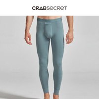 螃蟹秘密秋裤男士秋衣秋裤男保暖裤修身中腰恒温打底裤秋冬纯棉单件薄款秋裤线裤2019秋季新品 锂绿 XL