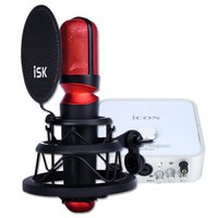  iSK/声科 变声 专业麦克风套装+艾肯4nano声卡
