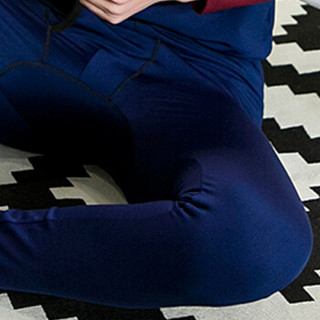 卡帝乐鳄鱼（CARTELO）T恤套装 男士时尚休闲V领拼接加绒加厚保暖内搭套装B260-D25宝蓝色3XL