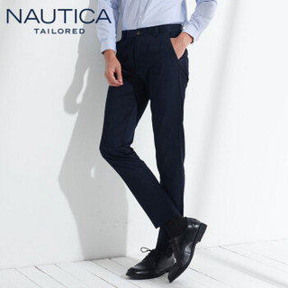 诺帝卡（NAUTICA）西裤男 士正装直筒弹力商务时尚纯色修身休闲长裤 NXK91005 藏青 31(175/78A)