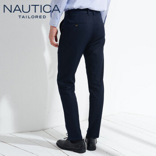 诺帝卡（NAUTICA）西裤男 士正装直筒弹力商务时尚纯色修身休闲长裤 NXK91005 藏青 31(175/78A)