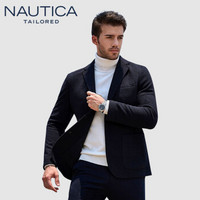 诺帝卡 NAUTICA 2019秋冬新款西装男士抗皱商务时尚单西装保暖外套 NXD96003 黑色 50(175/92A)