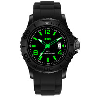 正港(ZGO)学生手表男孩男童夜光防水表中小学生大童小孩运动儿童电子表 534小款绿色