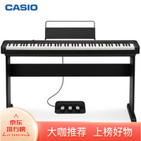 卡西欧（CASIO）电钢琴 EP-S120通用便携式88键重锤时尚考级数码钢琴套机（黑色单机+木质琴架+三踏板）