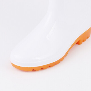 成楷科技（CK-Tech）CKF-X005 PVC白色食品级加工鞋 耐油 耐酸碱劳保防护雨鞋 三防高筒男款雨靴 39码可定制