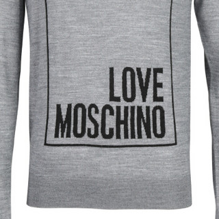 LOVE MOSCHINO 莫斯奇诺 灰色圆领套头针织衫毛衣 M S G68 10 X 1306 C044 S 男款