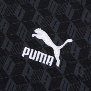 彪马 PUMA 男子 生活系列 Luxe Track Jacket AOP 针织外套 596741 01 黑色 L码