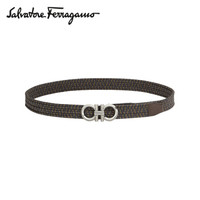 Salvatore Ferragamo 菲拉格慕 经典款男士多彩色织物/牛皮革皮带 0716396_C _ 105