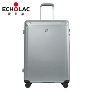 Echolac 爱可乐 双杆飞机轮拉杆箱旅行箱托运箱 PC162Y 银色 24英寸