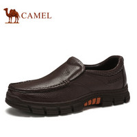 骆驼（CAMEL）  舒适软底商务休闲男士皮鞋 A932211840 棕色 43