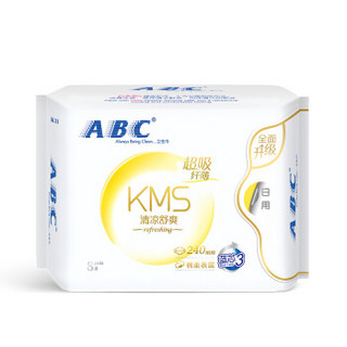 ABC KMS棉柔 纤薄卫生巾组合套装10包60片（日用240*40片+夜用280*8片+夜用323*12片）