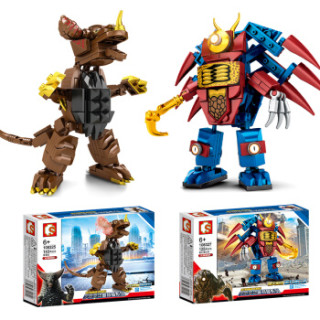 英雄奥特曼模型兼容乐高男孩拼装拼插积木玩具怪兽系列美尔巴108328