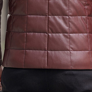 卡帝乐鳄鱼（CARTELO）羽绒服 男士时尚潮流立领保暖皮衣羽绒服外套1616-1706酒红色L