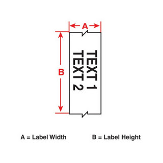 BRADY BMP21耗材，B461，0.375X21'，透明底黑字 M21-375-461