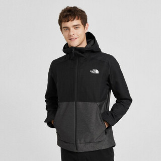 北面（the north face）19秋冬新品男士户外反光标识风衣防水夹克外套3VPK J93/黑色 L