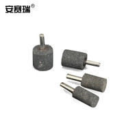 安赛瑞 带柄砂轮磨头（10个装）棕刚玉电磨头打磨抛光电动电钻磨头砂磨头 圆柱型 6×25mm 可定制24207