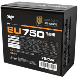 爱国者（aigo）额定750W 电竞EU750全模组电源(80Plus铜牌认证/五年质保/静音稳定/主动式PFC）