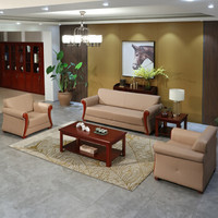 中伟 ZHONGWEI 办公沙发接待沙发商务沙发现代简约沙发组合3+1+1+大茶几