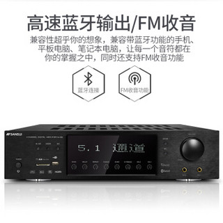 山水 SANSUI DM-20A 家庭影院功放机光纤/同轴/HDMI数字5.1声道家用音响蓝牙功放