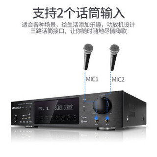 山水 SANSUI DM-20A 家庭影院功放机光纤/同轴/HDMI数字5.1声道家用音响蓝牙功放