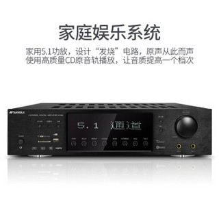 山水 SANSUI DM-20A 家庭影院功放机光纤/同轴/HDMI数字5.1声道家用音响蓝牙功放