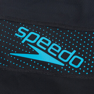 Speedo/速比涛 儿童泳衣 经典logo印花  男童平角泳裤811341A504黑/蓝色28