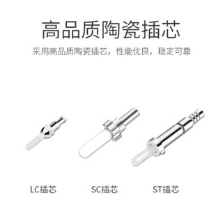 EB-LINK 光纤跳线10G工程电信级20米LC-LC万兆双芯多模OM3双工尾纤IDC机房数据中心存储