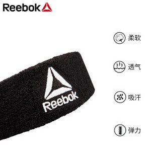 锐步(Reebok) 头带护腕头巾跑步篮球男女通用发带运动护具RASB-11030BK 黑色