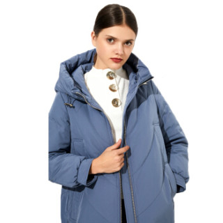 【yalu/雅鹿女士羽绒服】雅鹿(yaloo)中长款宽松羽绒服女 zd-9825