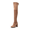 STUART WEITZMAN 斯图尔特·韦茨曼 SW女鞋 肉豆蔻色绒面皮革高跟过膝长靴 HILINE NUTMEG SUEDE 39码