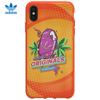 adidas（阿迪达斯）苹果iphone X/XS 5.8英寸 时尚防滑防摔手机壳保护套 时尚个性创意款-活力橙