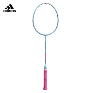 adidas阿迪达斯羽毛球拍 全碳素拉高磅单拍女用轻碳纤维轻拍 空拍 黄粉 RK606502