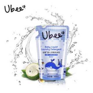 幼蓓（Ubee）婴儿衣物清洗剂 宝宝专用洗衣液 组合装补充装（1L+3*800ml）