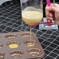 千团精工 烘焙工具蛋糕液分料器 带刻度面糊分配器透明塑料漏斗量杯