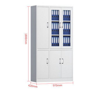 中伟文件柜更衣柜办公柜铁皮柜字财务室资料档案柜带门锁员工柜储物柜六门更衣柜定制款左门更衣柜