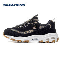 斯凯奇（Skechers）女款低帮耐磨厚底复古时尚熊猫休闲鞋13158 黑色/斑马灰 37