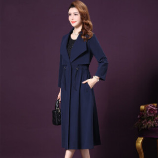 joy of joy 京东女装2019秋季新款韩版气质时尚风衣外套中长款大码