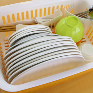 振兴 厨房置物架塑料带盖沥水碗架装碗筷收纳箱放餐具碗筷收纳盒放碗柜YH5946