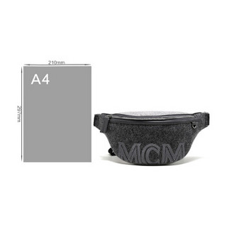 MCM MUZ9AFI42EP001 魅影灰LOGO图案中号腰包