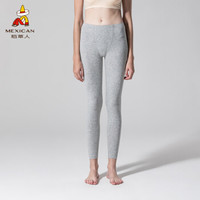 稻草人秋裤女士紧身美腿薄款棉毛裤线裤秋冬季打底保暖裤 AH950W9 浅麻灰 M