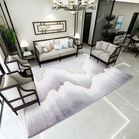 丽家地毯 简约地毯客厅现代茶几沙发北欧时尚条纹轻奢地毯餐桌卧室床边毯 金色海洋311602 160*230cm