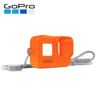 GoPro 运动相机配件 硅胶保护套 + 挂绳 (熔岩橘) 适用于HERO8