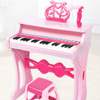 俏娃宝贝 QIAO WA BAO BEI 儿童电子琴钢琴益智玩具早教音乐1-3-6周岁小孩女孩宝宝生日礼物 粉色