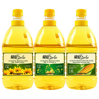 西班牙原瓶进口 黛尼（DalySol）精选礼袋装1.8L*3(葵花籽油、低芥酸菜籽油、玉米胚芽油) 食用油 年货送好礼
