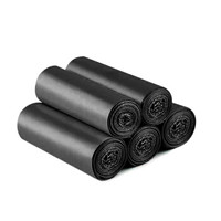 科力邦(Kelibang) 背心手提式垃圾袋 一次性塑料袋100只装 45*60cm/5卷 商用物业办公黑色垃圾袋 KB1002